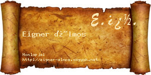 Eigner Álmos névjegykártya